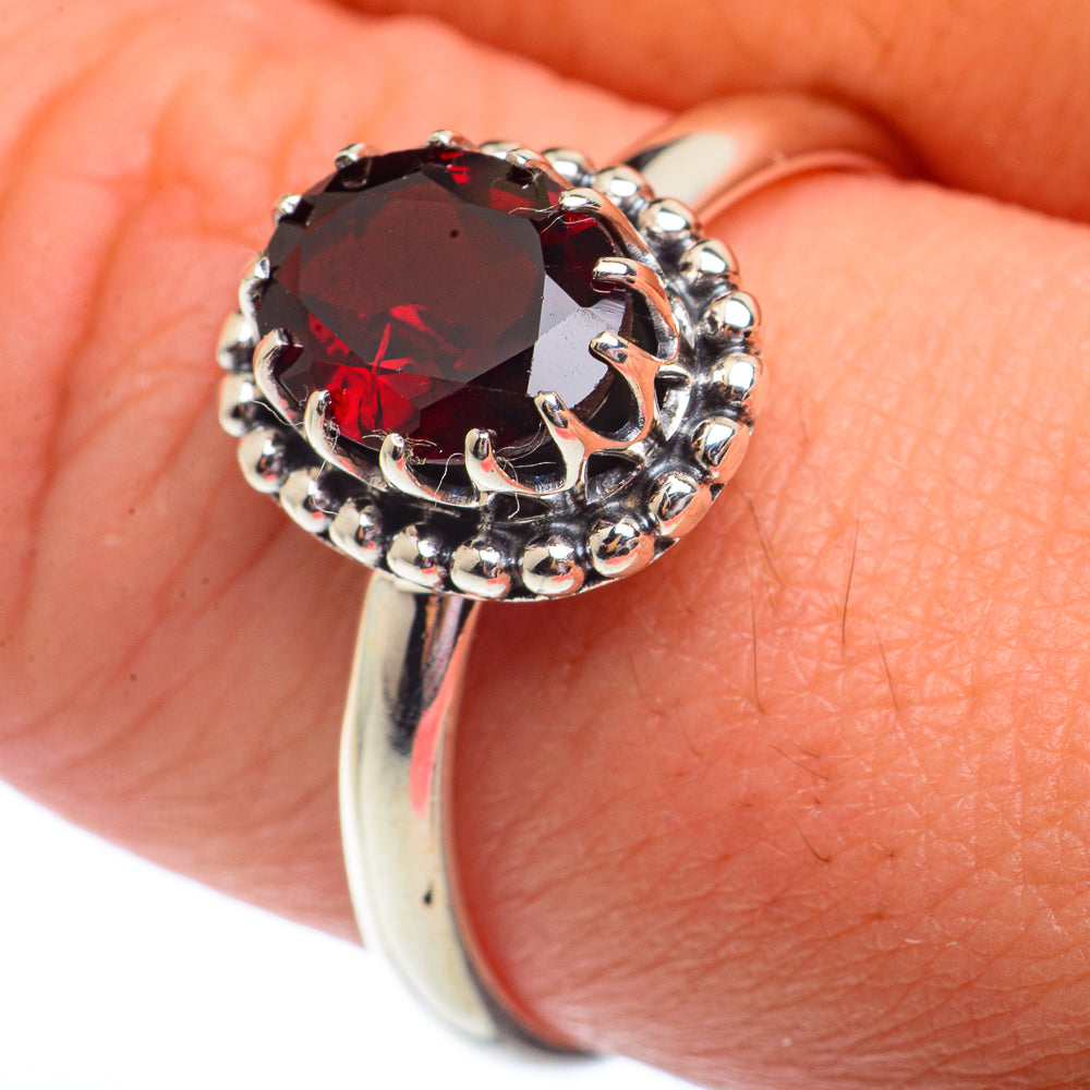Garnet Rings handcrafted by Anasilvercos - RING72824
