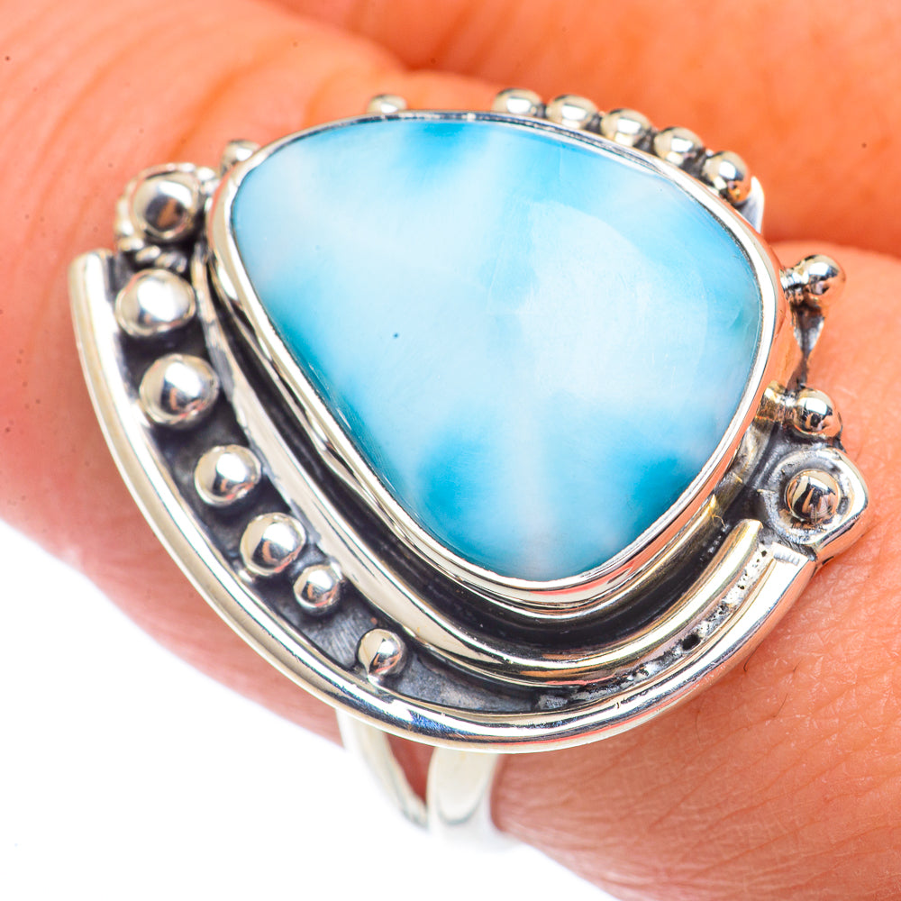 Larimar Rings handcrafted by Anasilvercos - RING72850