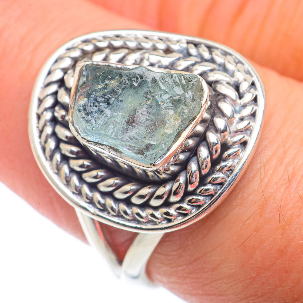 Aquamarine Rings handcrafted by Anasilvercos - RING72851