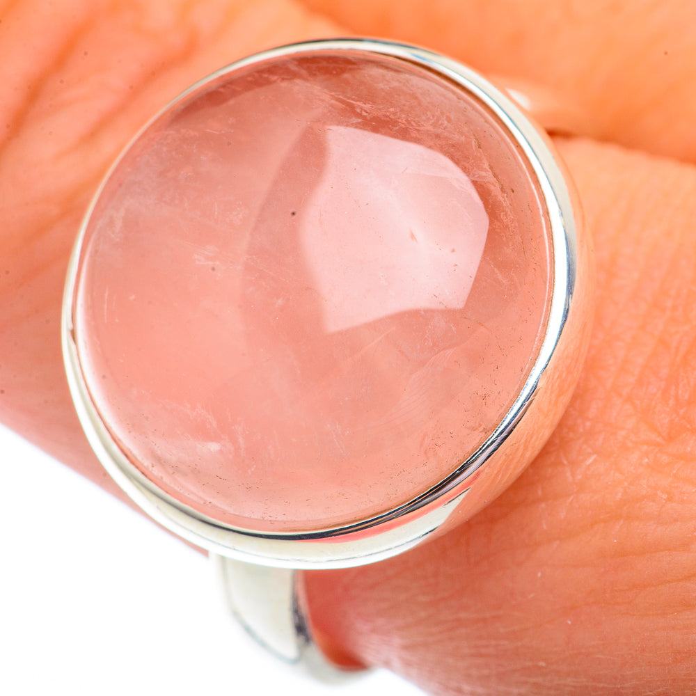 Rose Quartz Rings handcrafted by Anasilvercos - RING72864