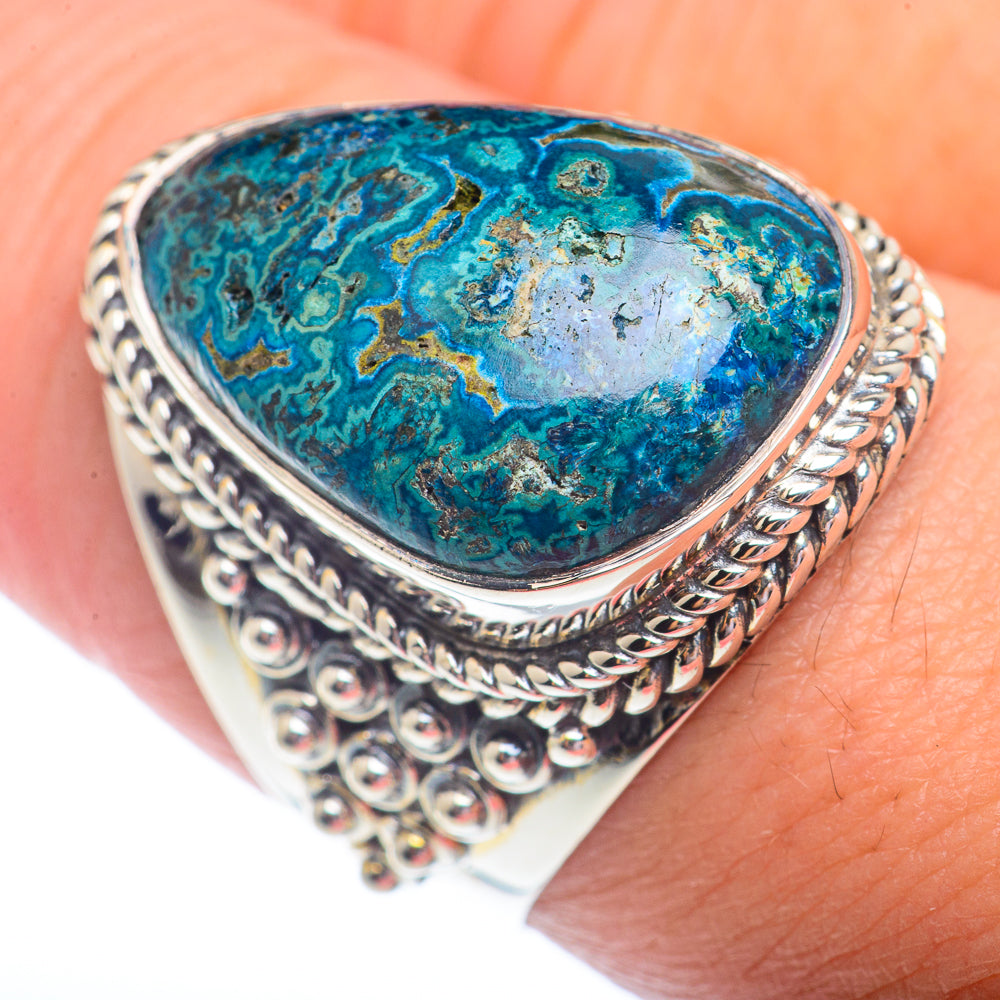 Chrysocolla Rings handcrafted by Anasilvercos - RING72888
