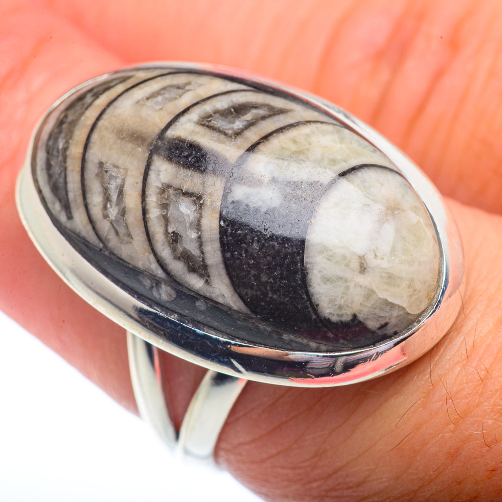 Orthoceras Fossil Rings handcrafted by Anasilvercos - RING72918
