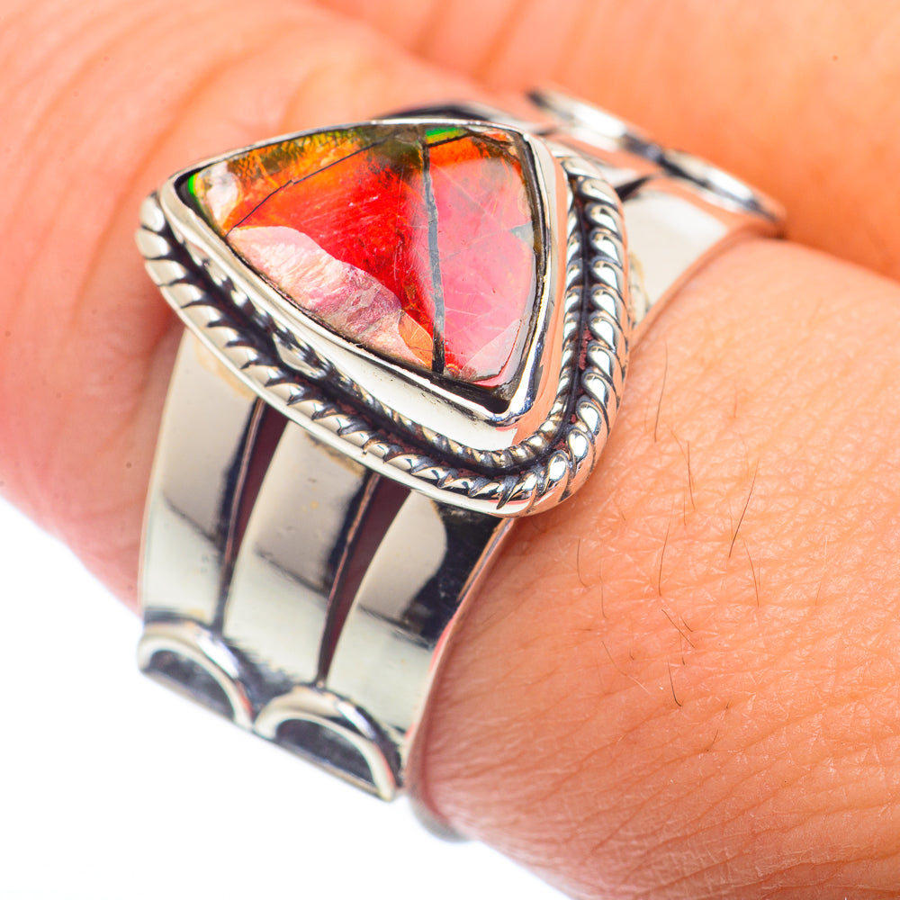 Ammolite Rings handcrafted by Anasilvercos - RING72948