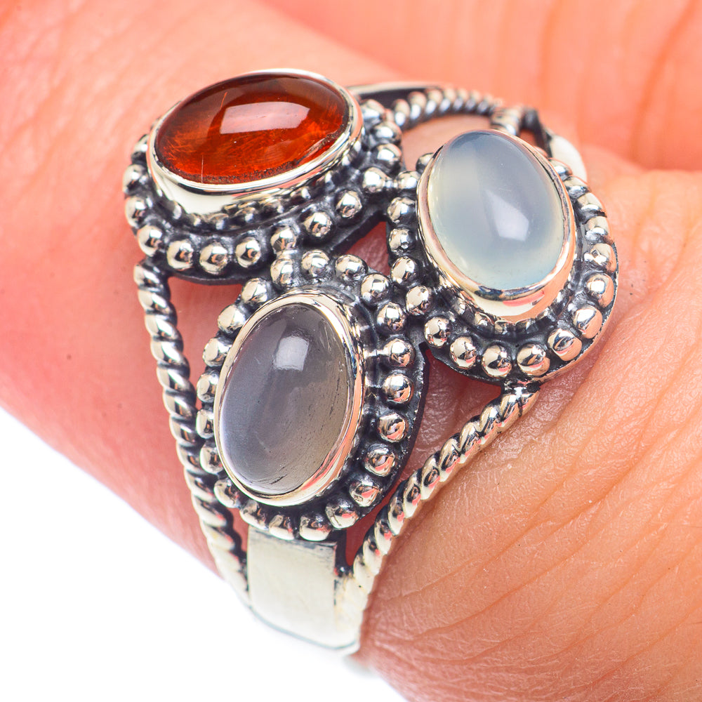 Aqua Chalcedony Rings handcrafted by Anasilvercos - RING72965