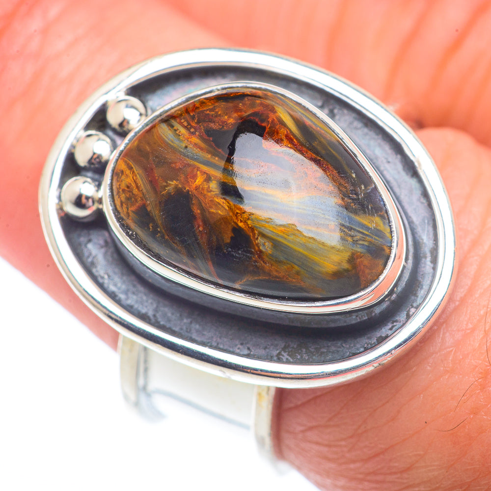 Golden Pietersite Rings handcrafted by Anasilvercos - RING72984