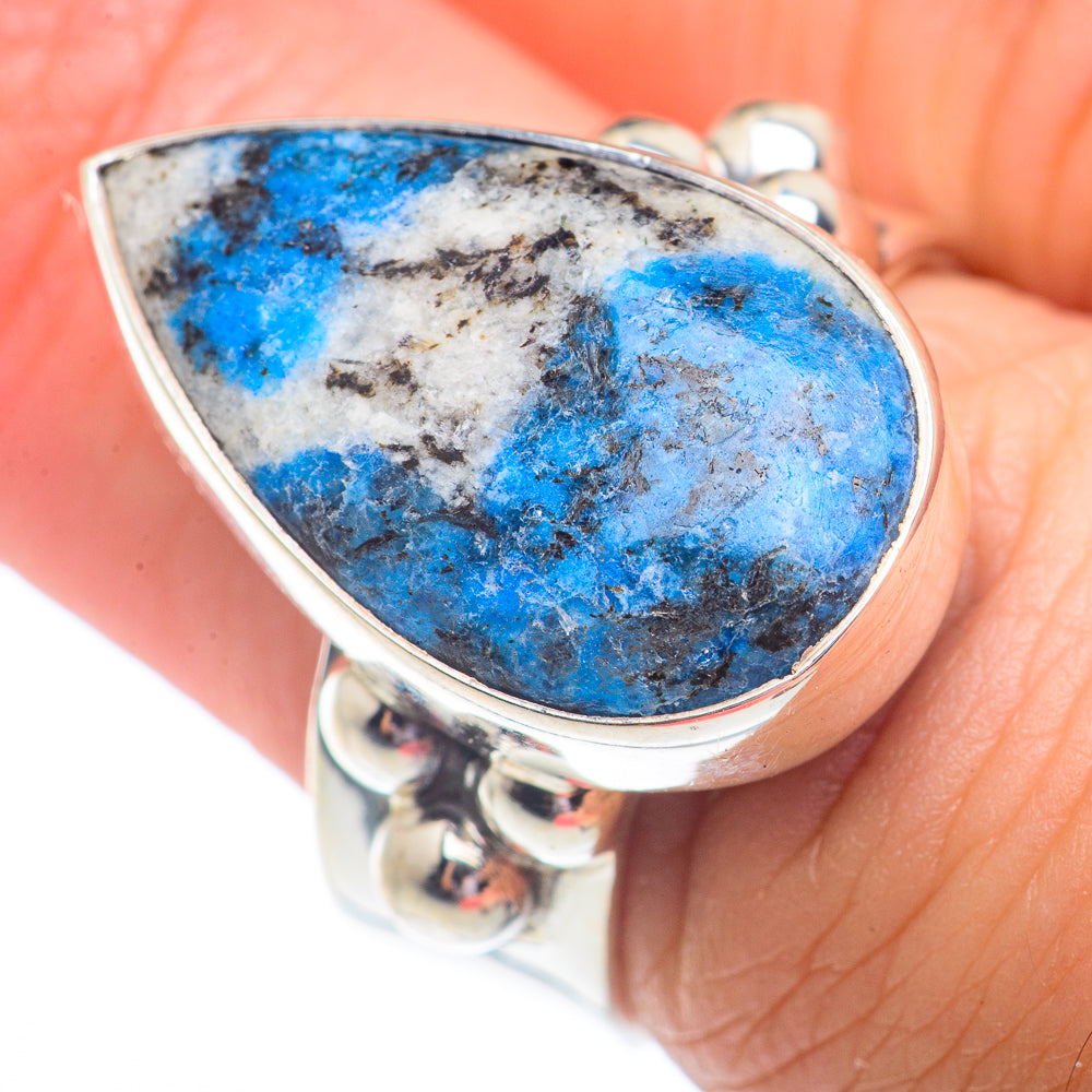 K2 Blue Azurite Rings handcrafted by Anasilvercos - RING73010