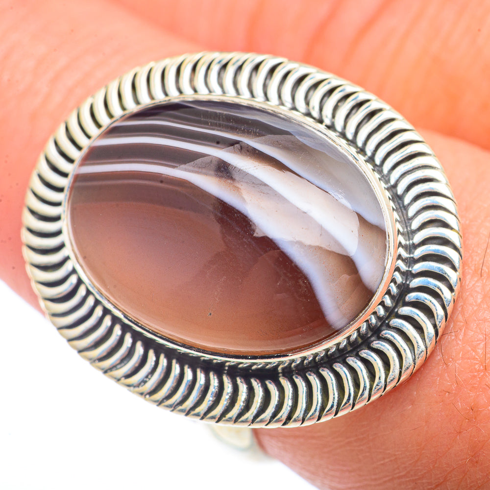 Botswana Agate Rings handcrafted by Anasilvercos - RING73018