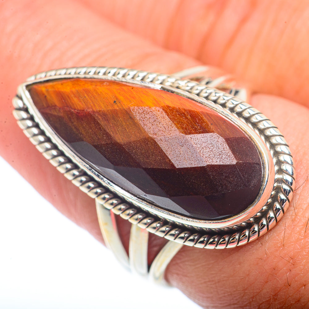 Tiger Eye Rings handcrafted by Anasilvercos - RING73022
