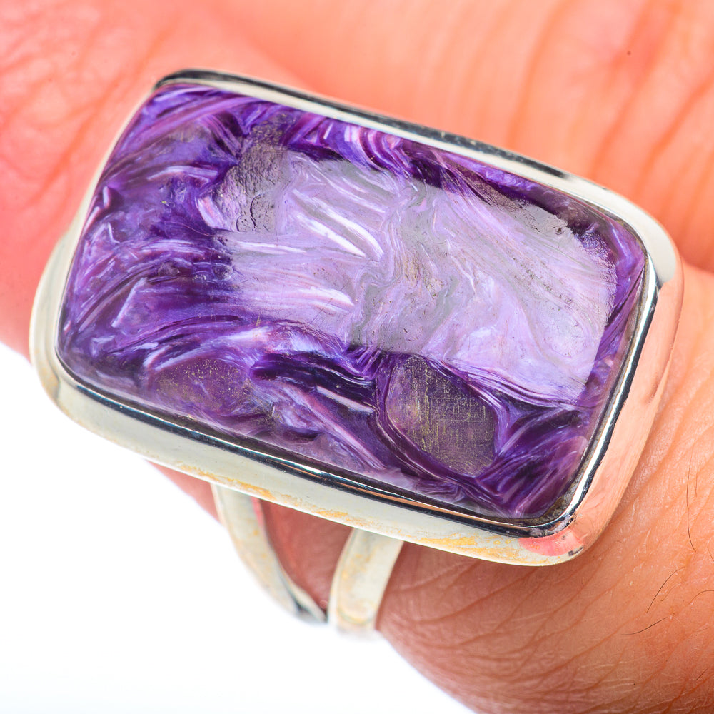 Charoite Rings handcrafted by Anasilvercos - RING73027
