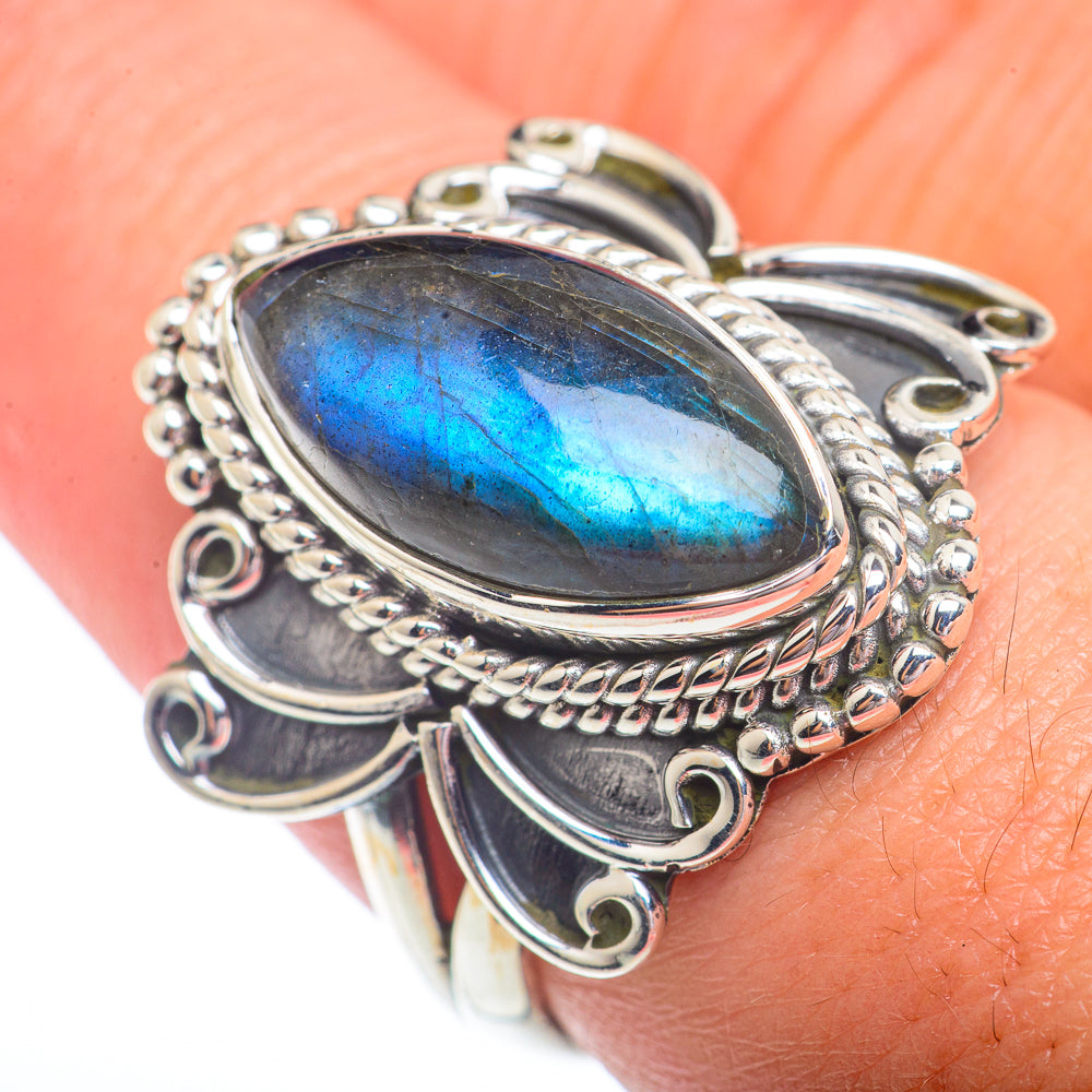 Labradorite Rings handcrafted by Anasilvercos - RING73047