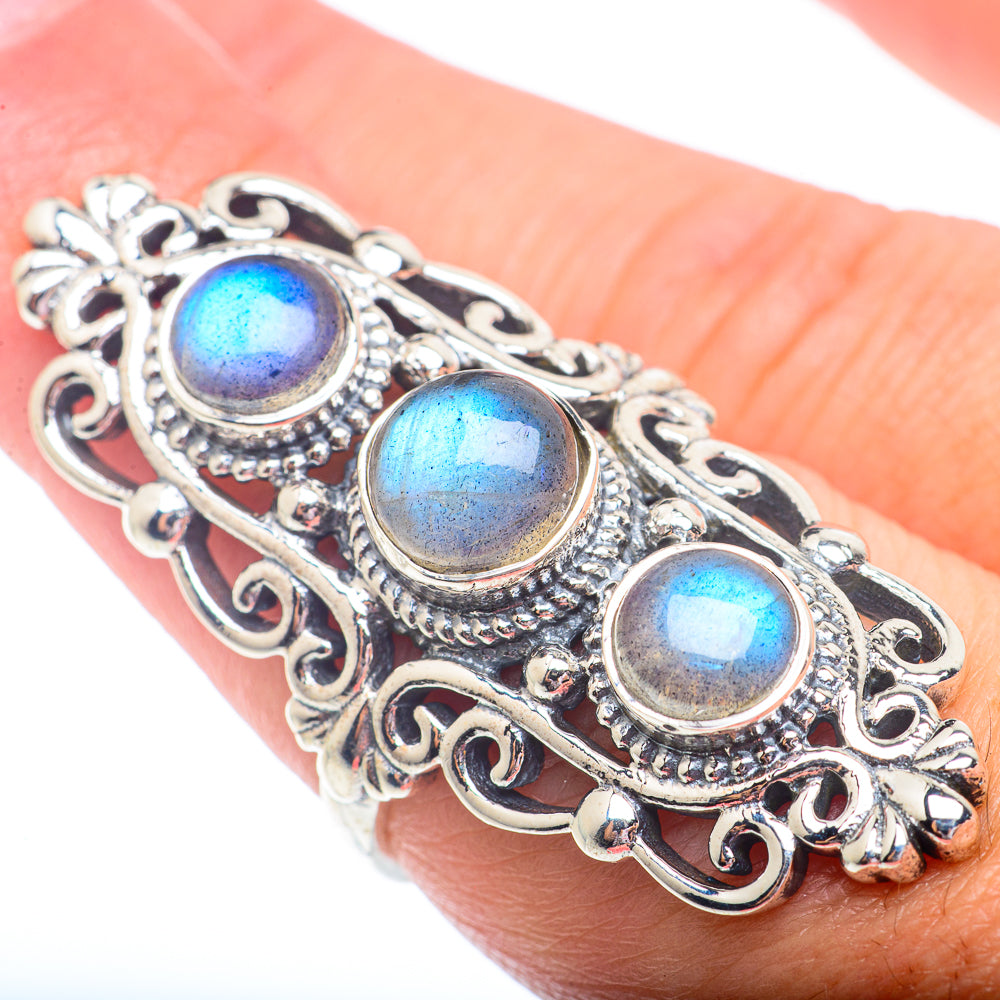 Labradorite Rings handcrafted by Anasilvercos - RING73053