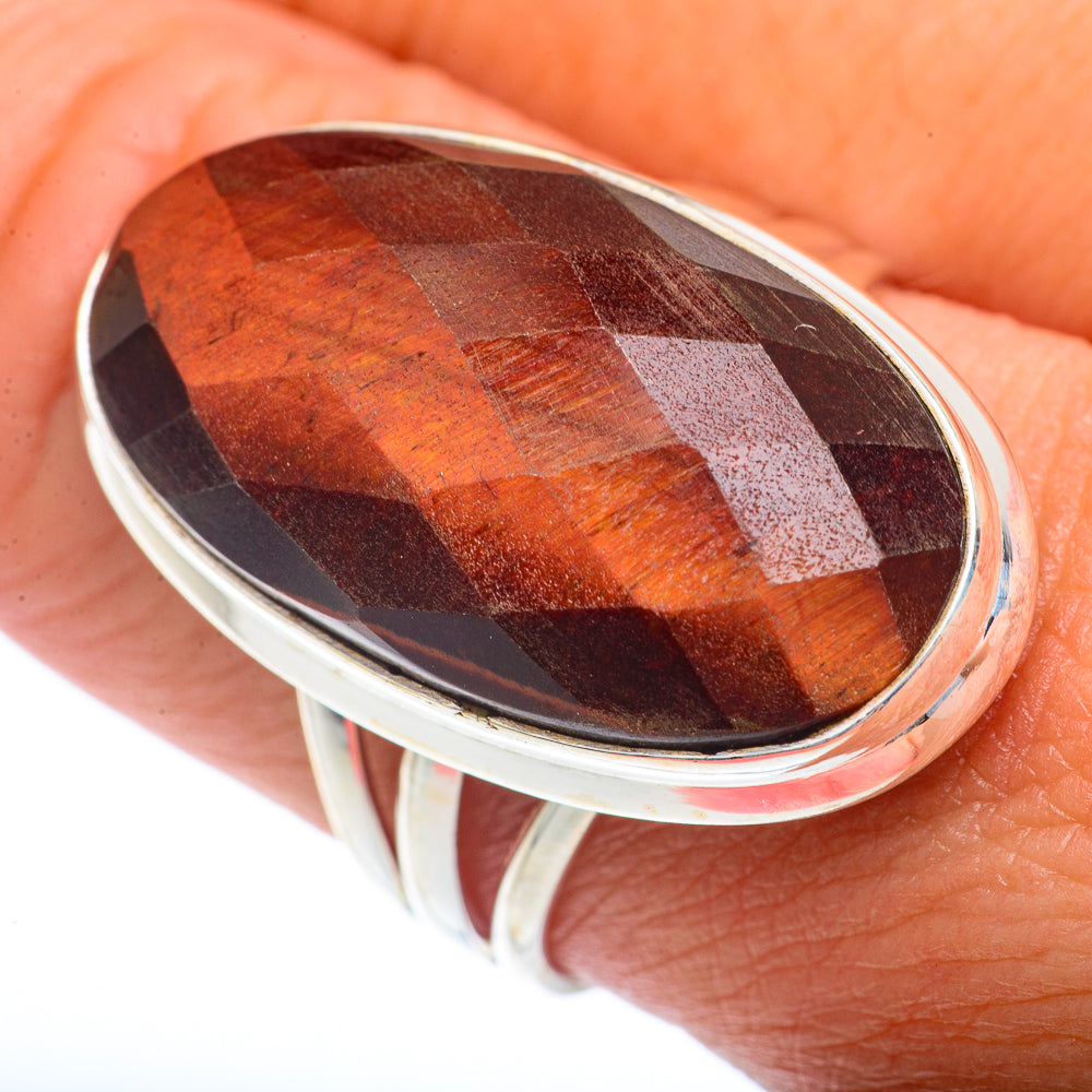 Red Tiger Eye Rings handcrafted by Anasilvercos - RING73059