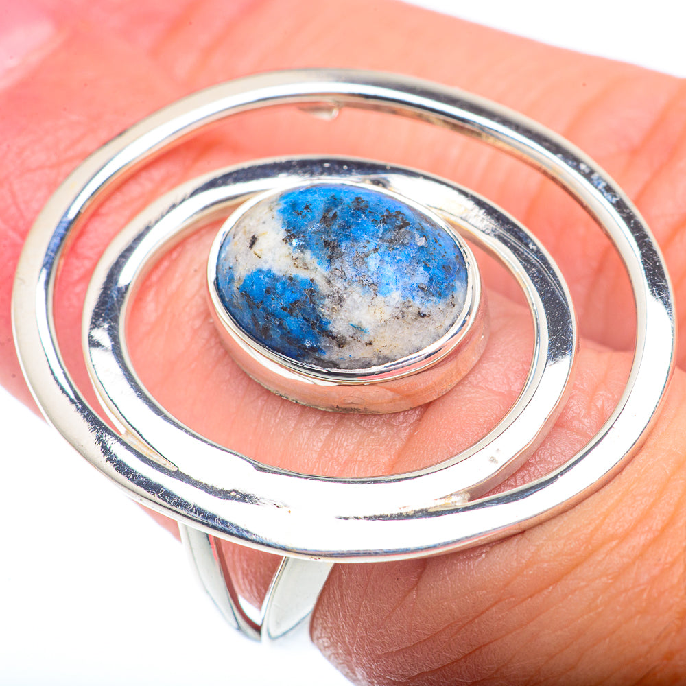 K2 Blue Azurite Rings handcrafted by Anasilvercos - RING73099