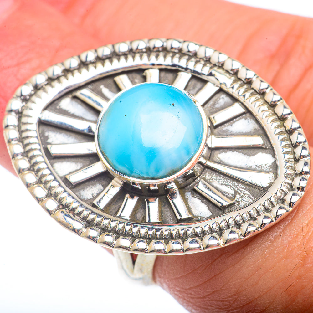 Larimar Rings handcrafted by Anasilvercos - RING73100