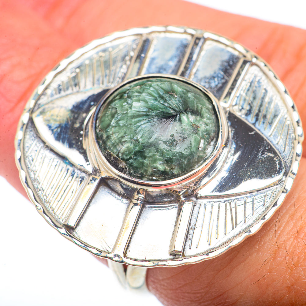 Seraphinite Rings handcrafted by Anasilvercos - RING73106