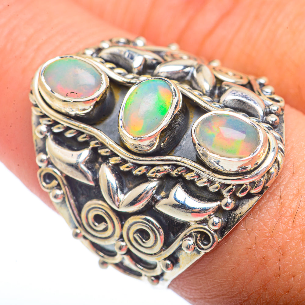 Ethiopian Opal Rings handcrafted by Anasilvercos - RING73131