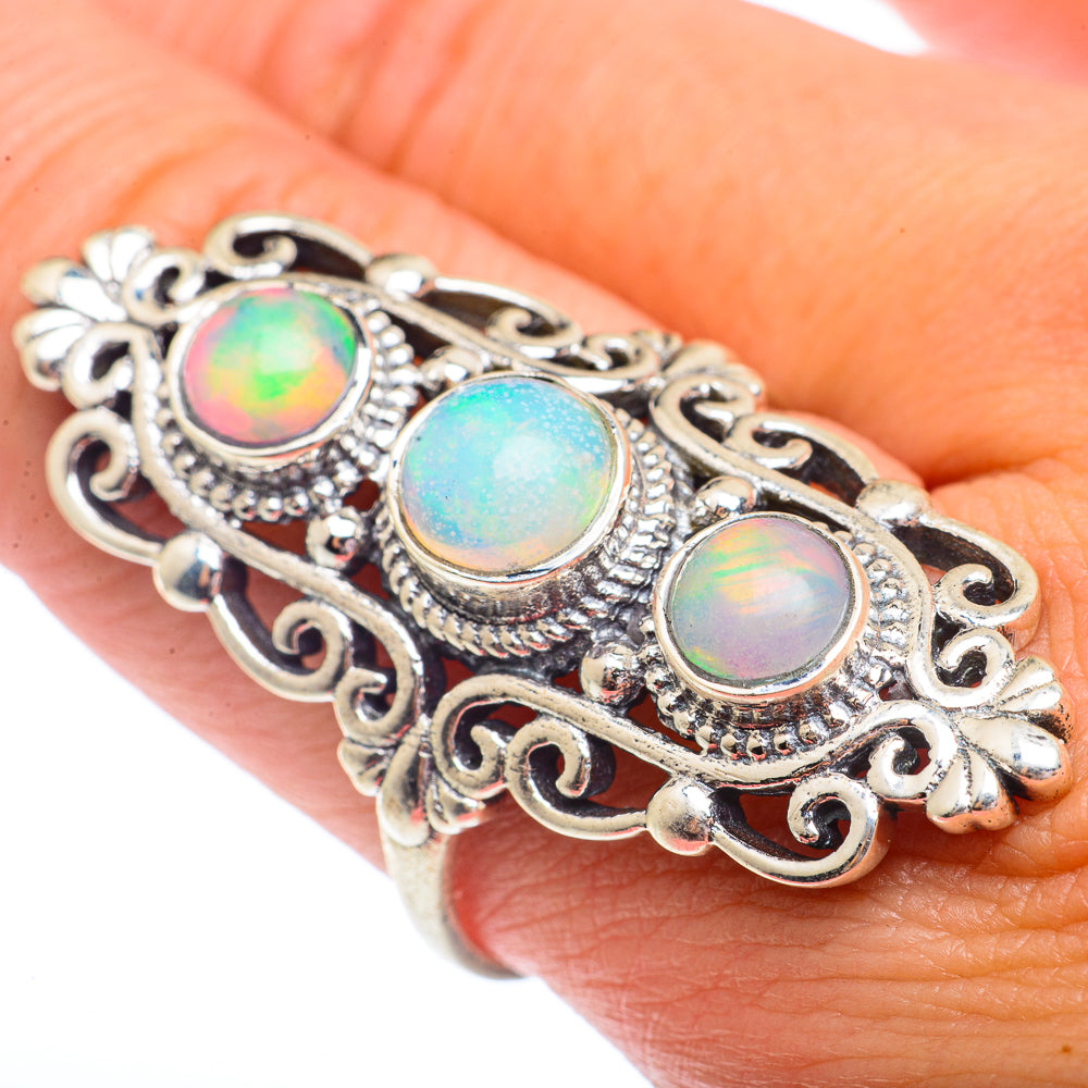 Ethiopian Opal Rings handcrafted by Anasilvercos - RING73132