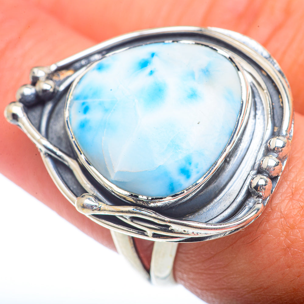 Larimar Rings handcrafted by Anasilvercos - RING73135