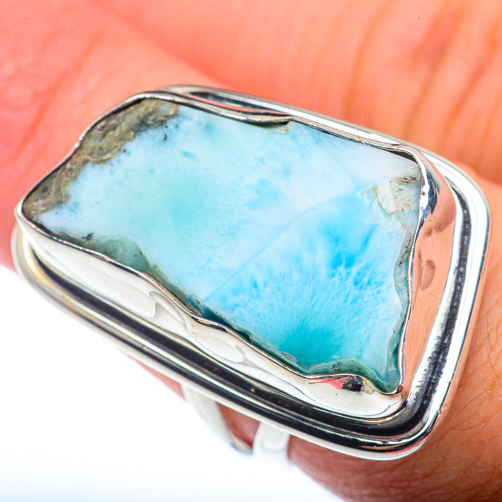 Larimar Rings handcrafted by Anasilvercos - RING73145