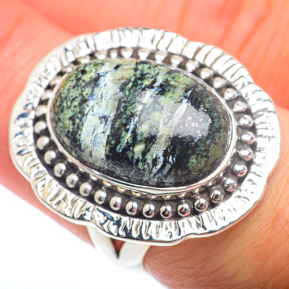 Lizard Jasper Rings handcrafted by Anasilvercos - RING73148