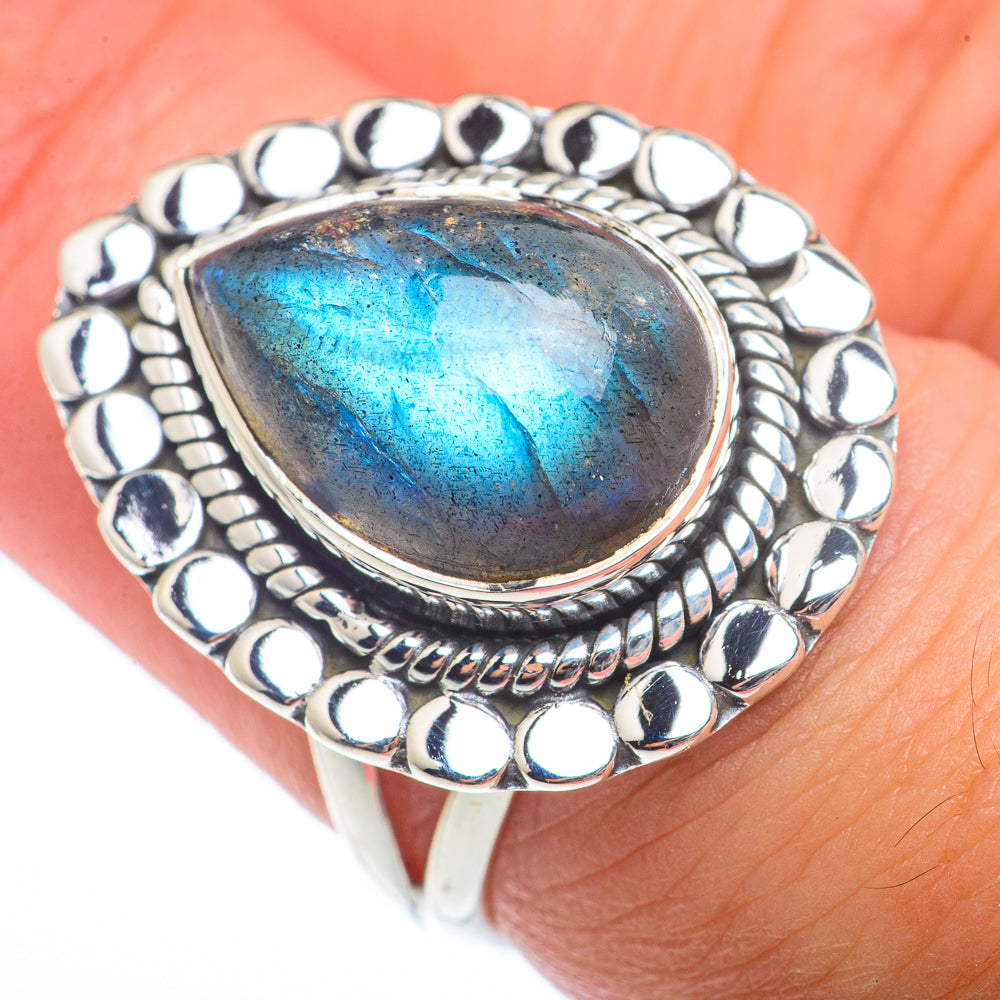 Labradorite Rings handcrafted by Anasilvercos - RING73185