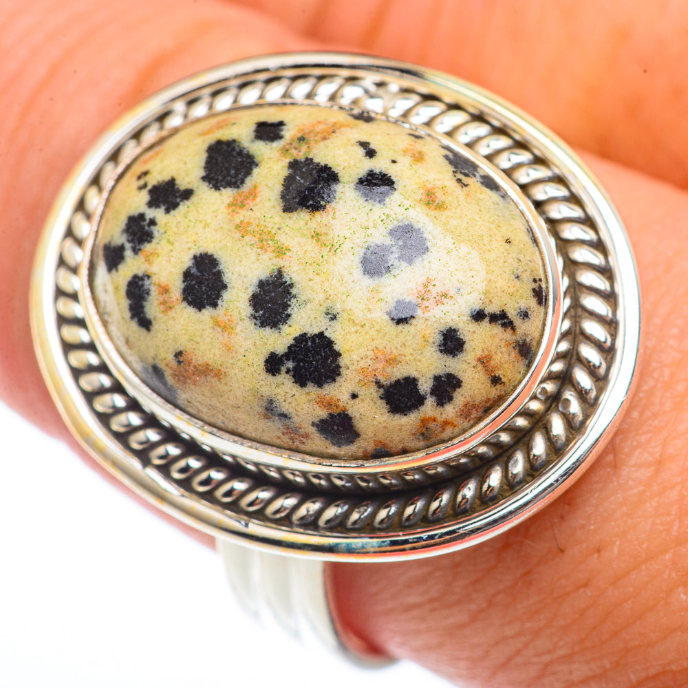 Dalmatian Jasper Rings handcrafted by Anasilvercos - RING73200