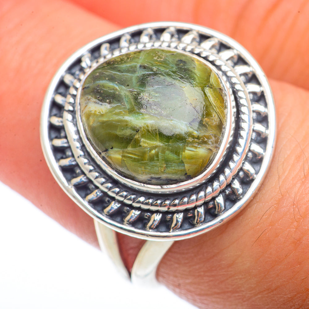 African Green Opal Rings handcrafted by Anasilvercos - RING73238
