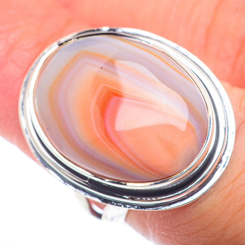 Botswana Agate Rings handcrafted by Anasilvercos - RING73244