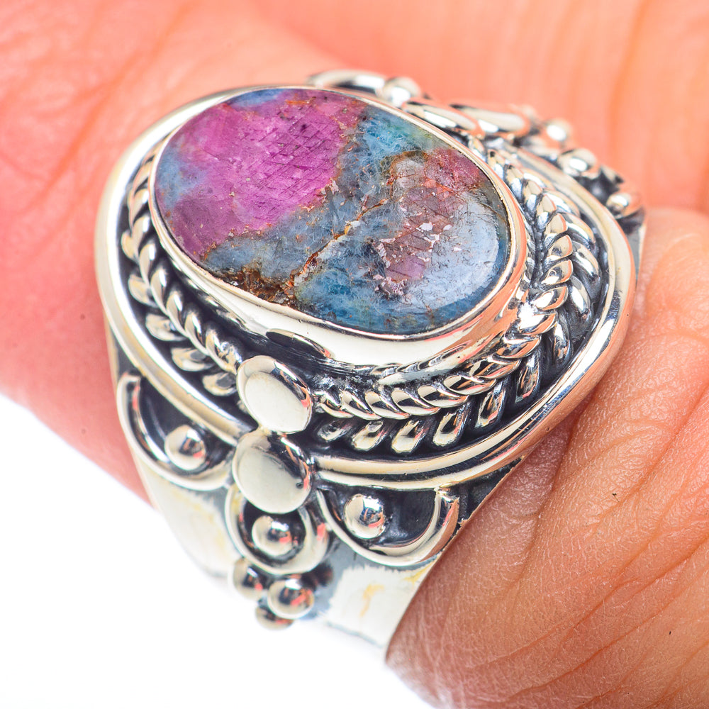 Ruby Fuchsite Rings handcrafted by Anasilvercos - RING73265