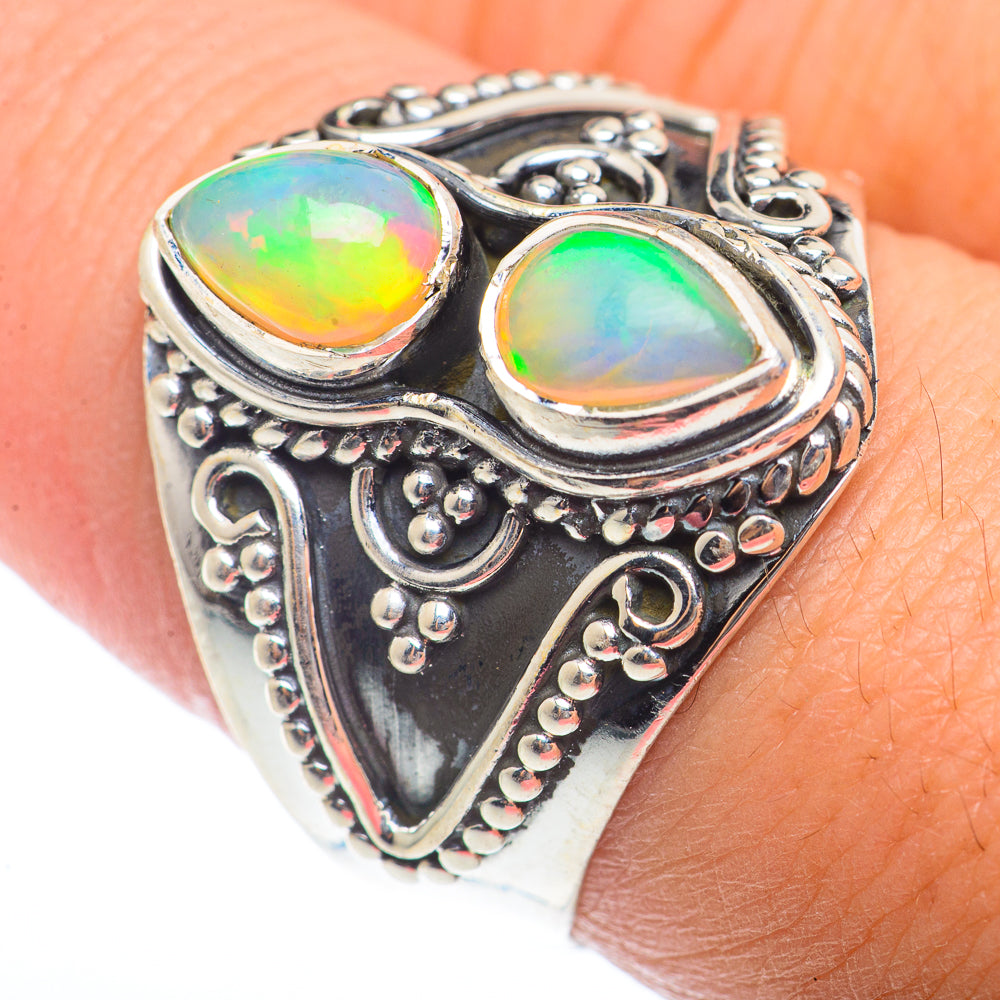 Ethiopian Opal Rings handcrafted by Anasilvercos - RING73267