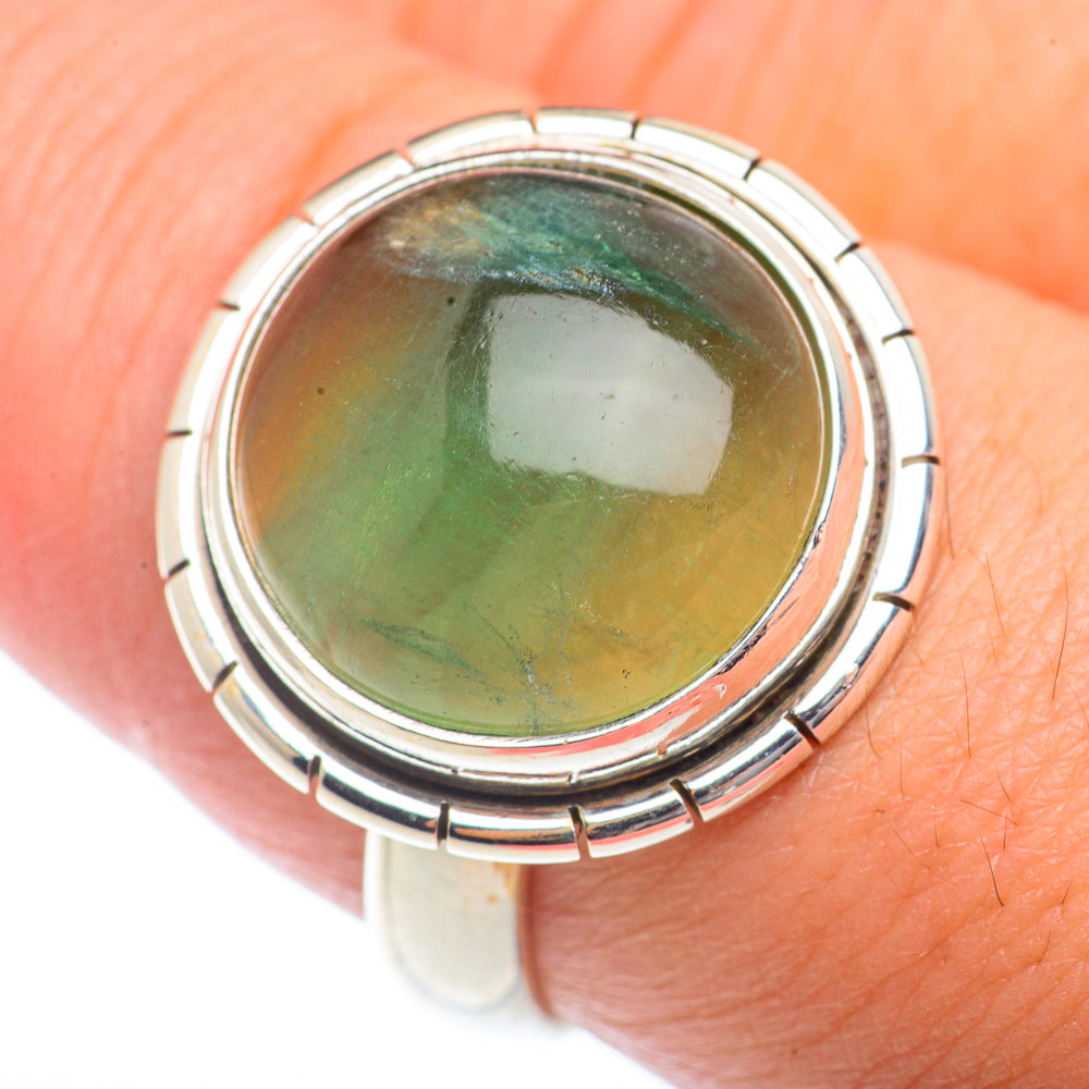 Green Fluorite Rings handcrafted by Anasilvercos - RING73280