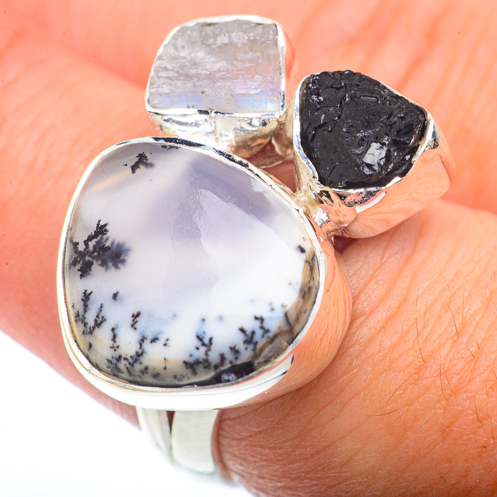 Dendritic Opal Rings handcrafted by Anasilvercos - RING73303