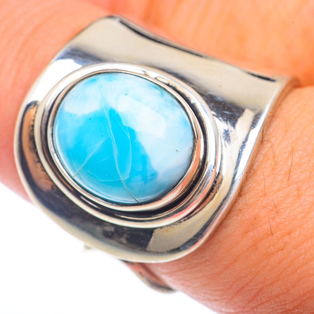 Larimar Rings handcrafted by Anasilvercos - RING73307