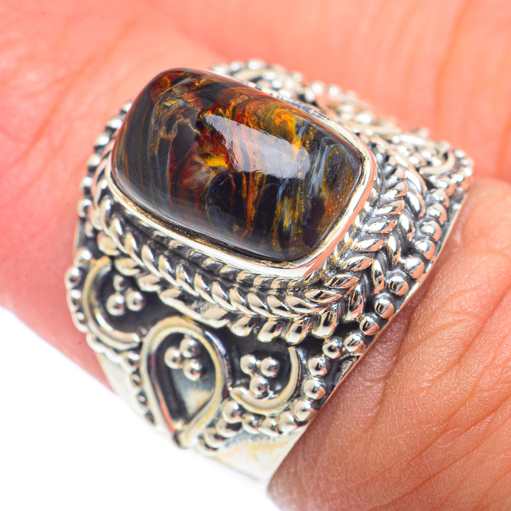 Golden Pietersite Rings handcrafted by Anasilvercos - RING73329