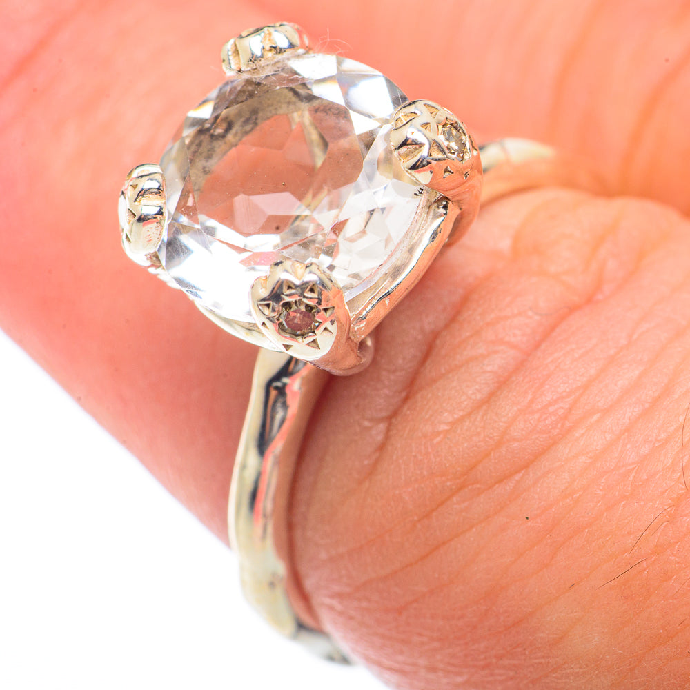 White Quartz Rings handcrafted by Anasilvercos - RING73335
