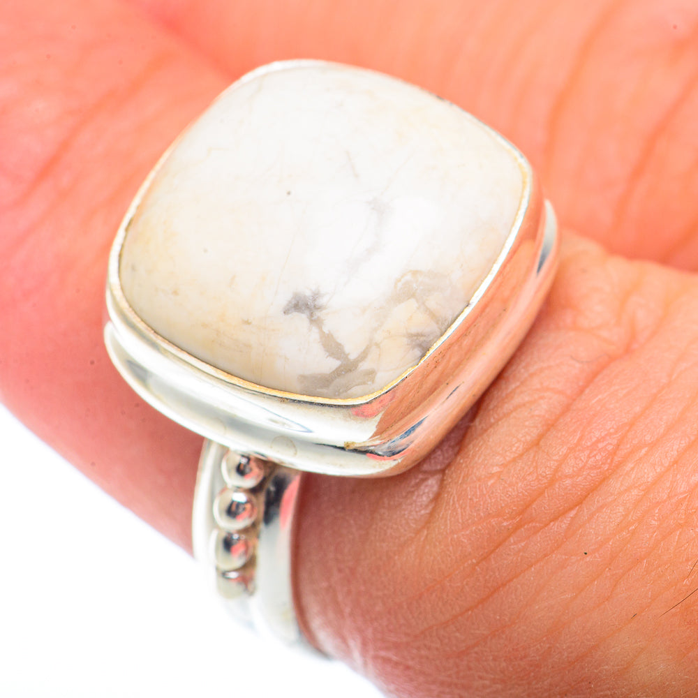 Howlite Rings handcrafted by Anasilvercos - RING73336