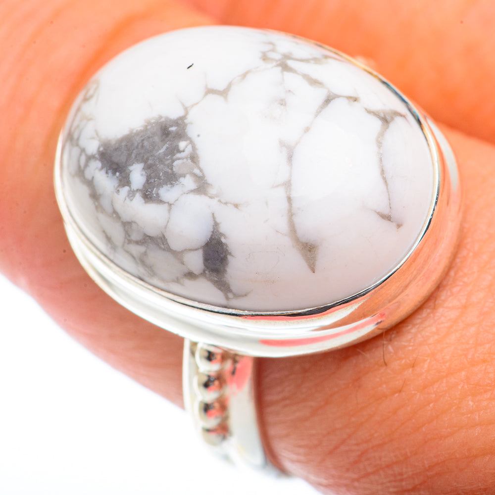 Howlite Rings handcrafted by Anasilvercos - RING73368