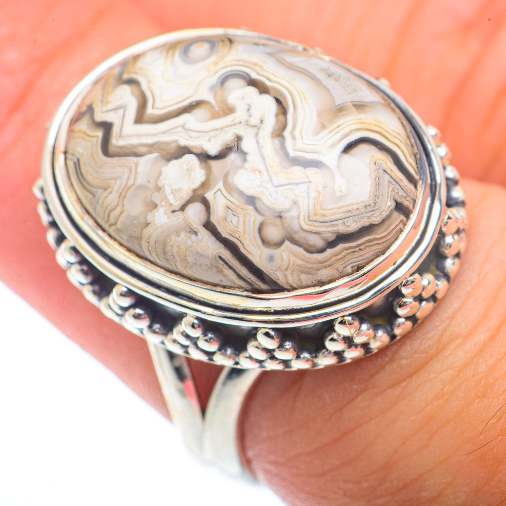 Laguna Lace Agate Rings handcrafted by Anasilvercos - RING73374