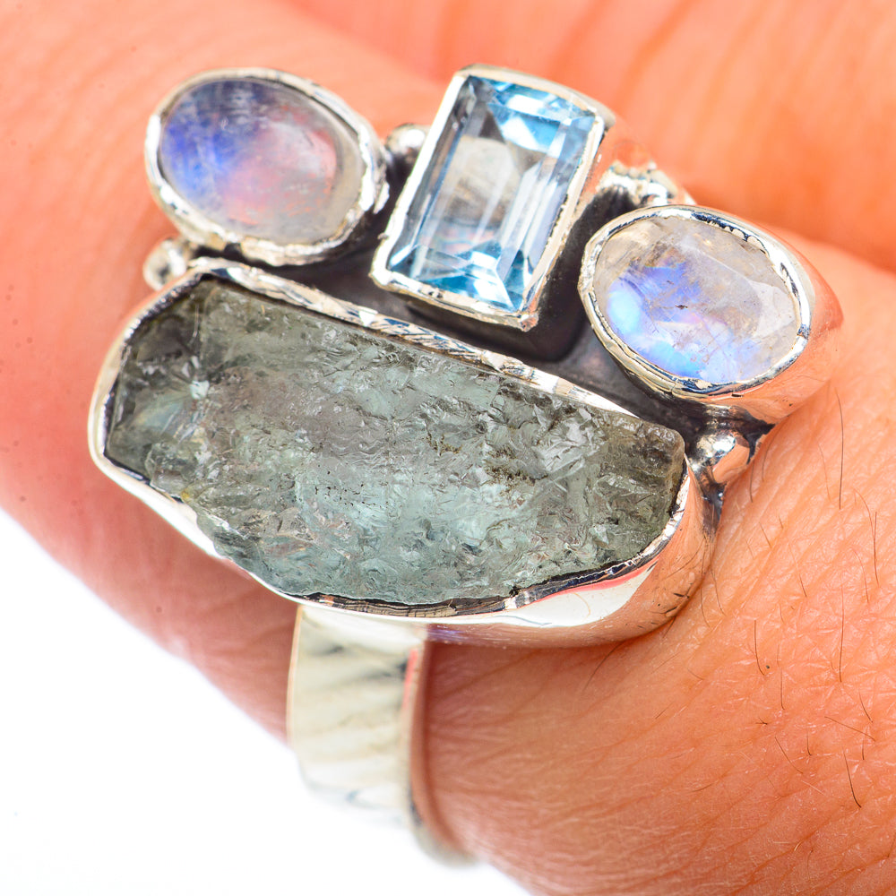 Aquamarine Rings handcrafted by Anasilvercos - RING73381