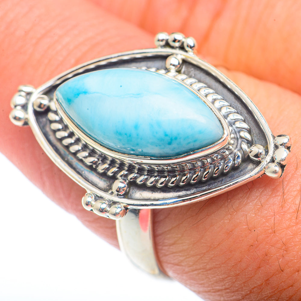 Larimar Rings handcrafted by Anasilvercos - RING73385
