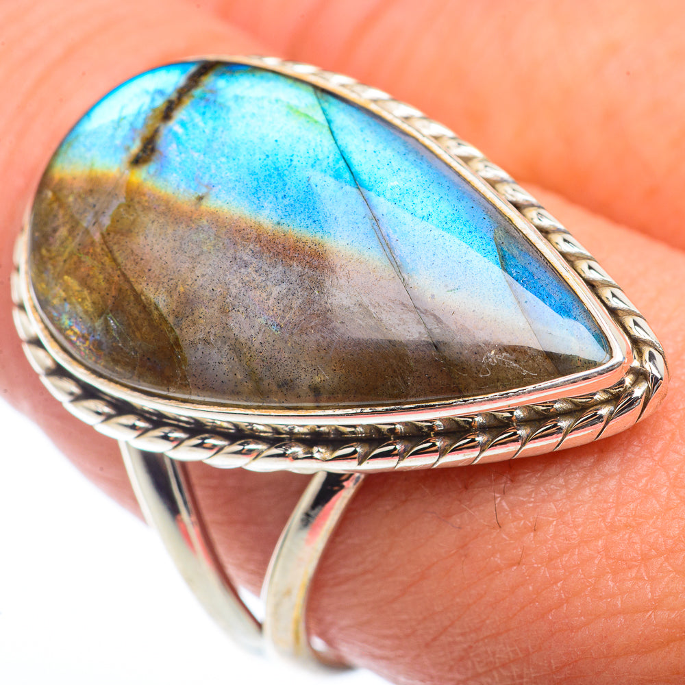 Labradorite Rings handcrafted by Anasilvercos - RING73448