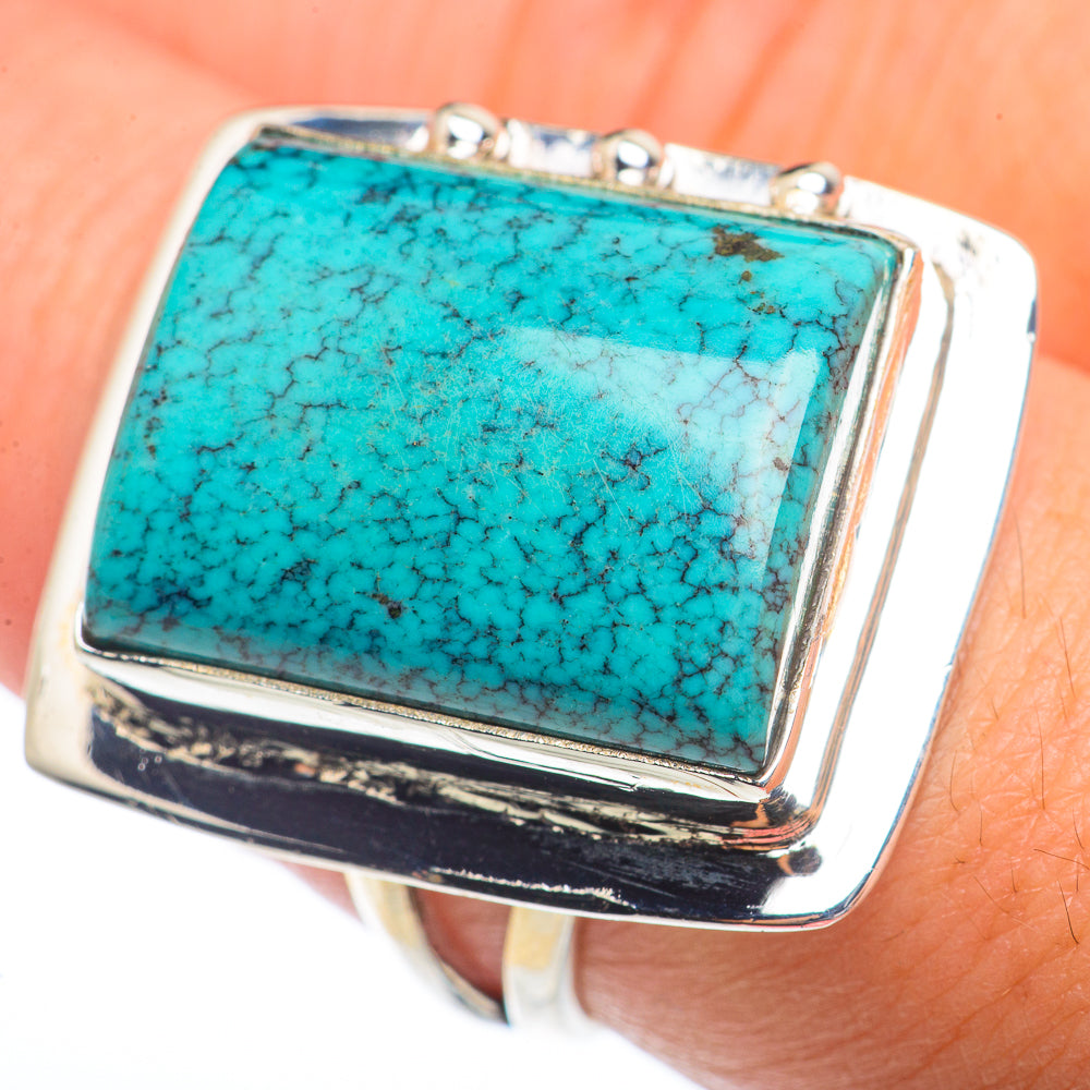 Tibetan Turquoise Rings handcrafted by Anasilvercos - RING73452