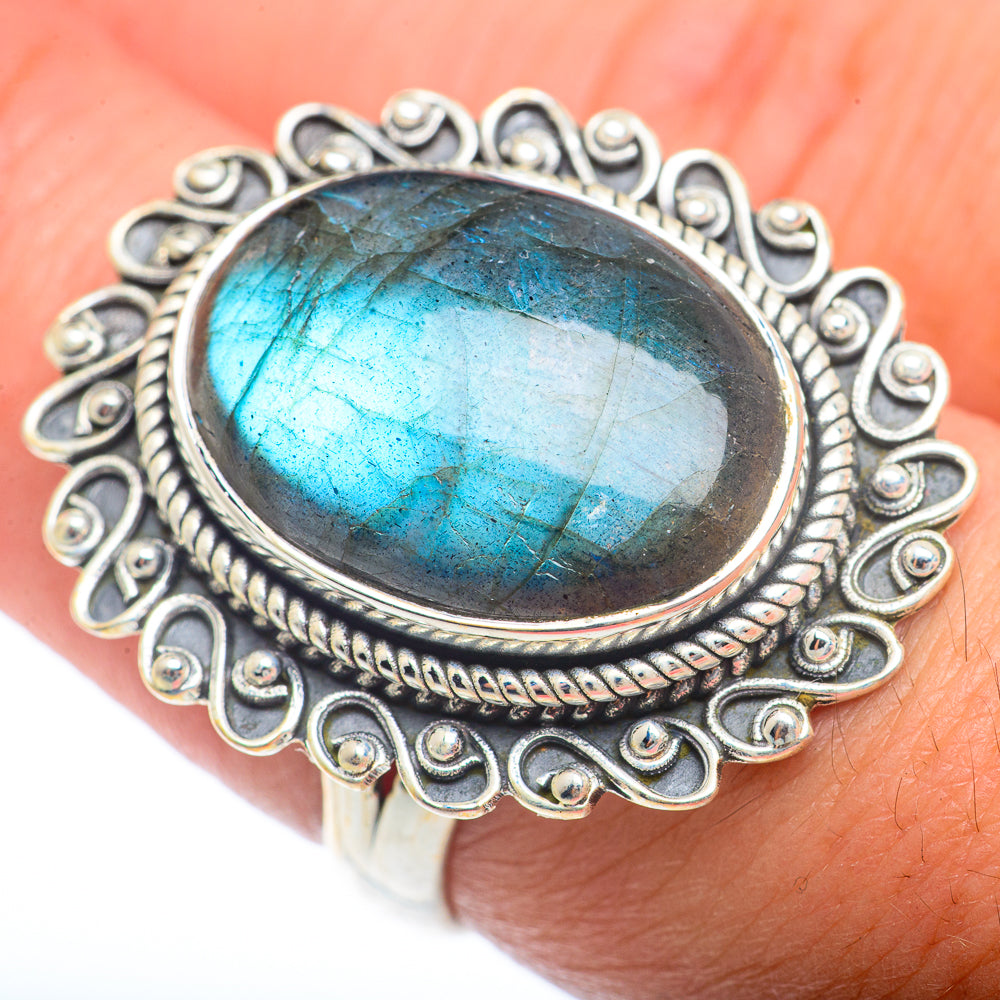 Labradorite Rings handcrafted by Anasilvercos - RING73454