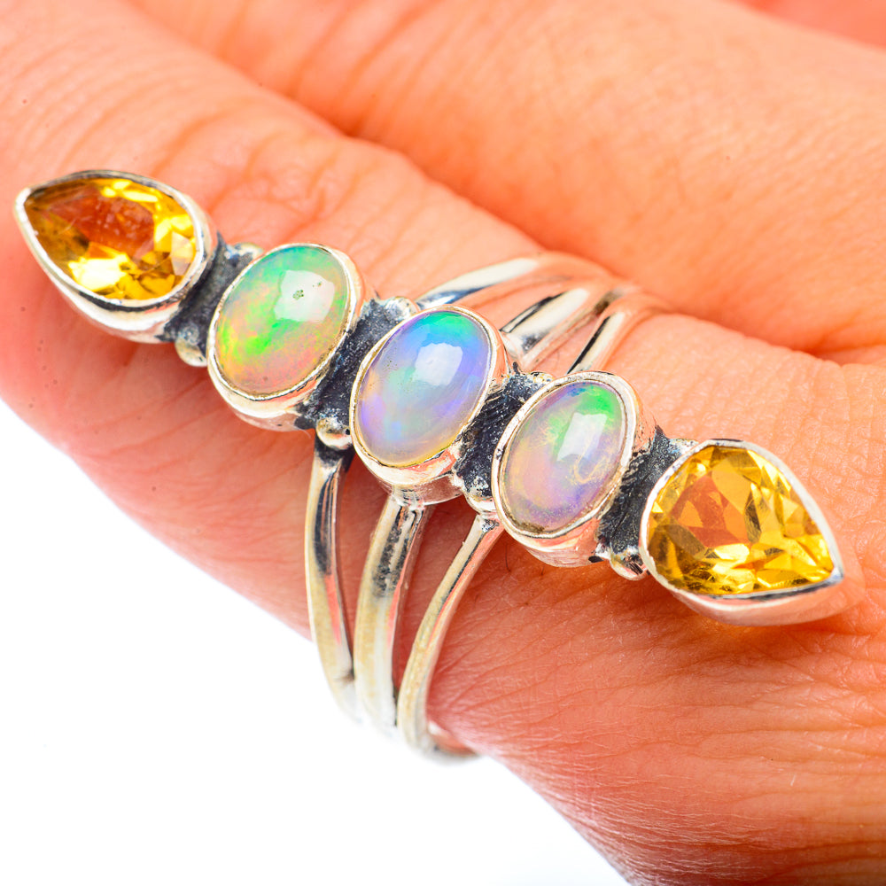 Ethiopian Opal Rings handcrafted by Anasilvercos - RING73471