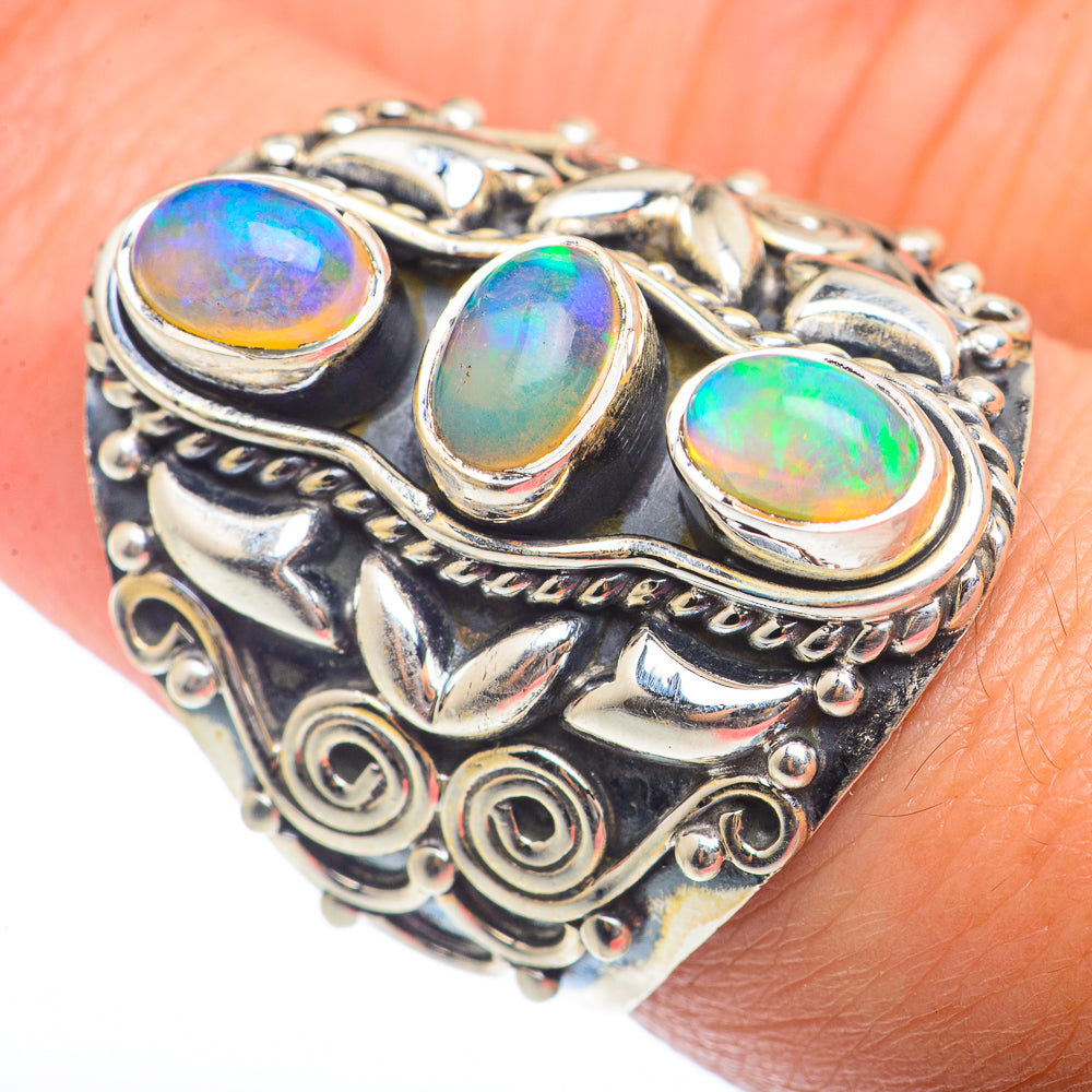 Ethiopian Opal Rings handcrafted by Anasilvercos - RING73472