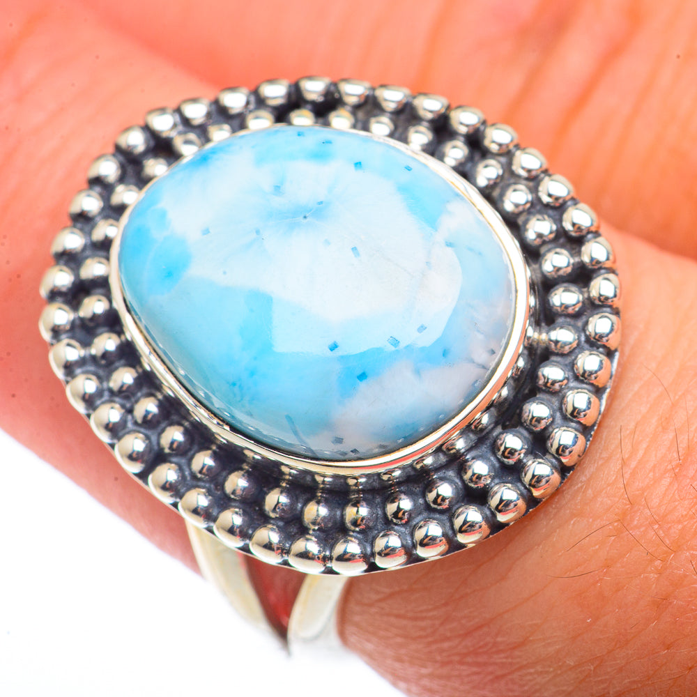 Larimar Rings handcrafted by Anasilvercos - RING73476