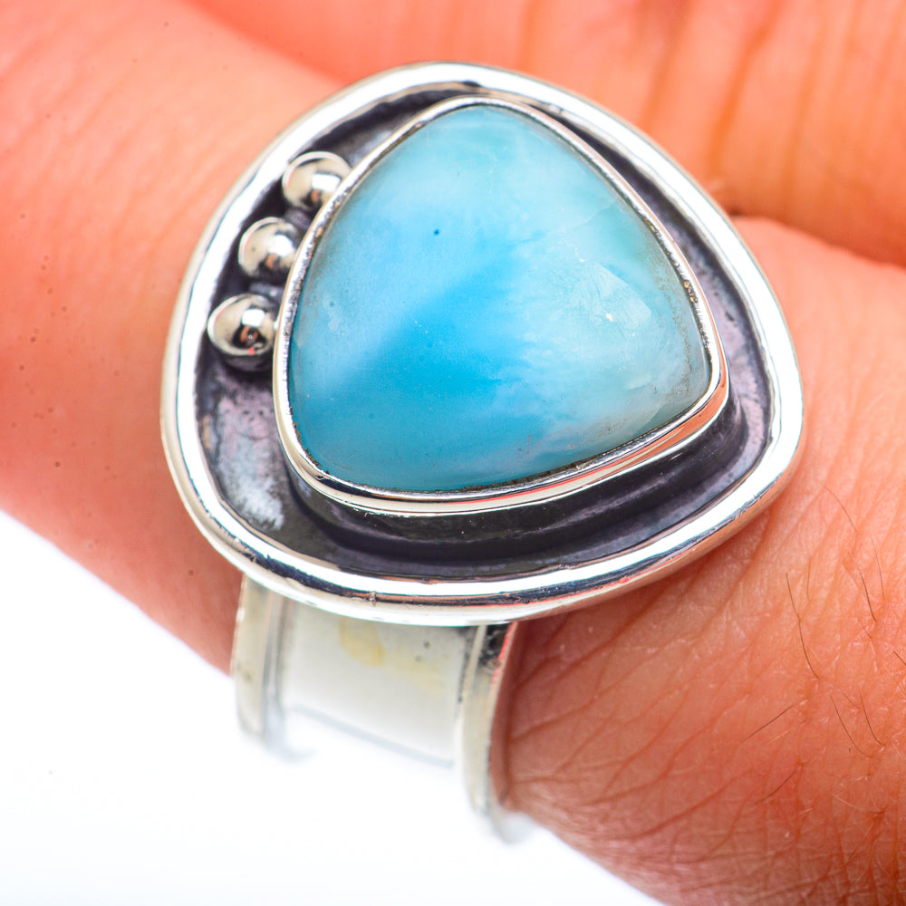 Larimar Rings handcrafted by Anasilvercos - RING73479