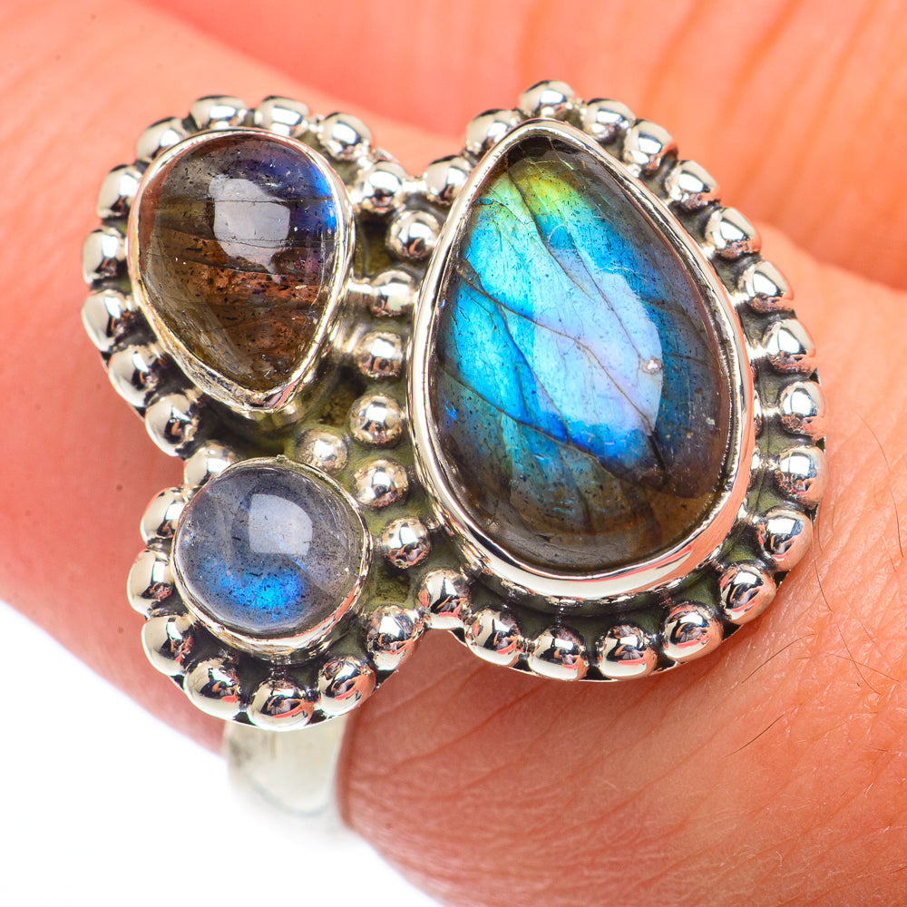 Labradorite Rings handcrafted by Anasilvercos - RING73482