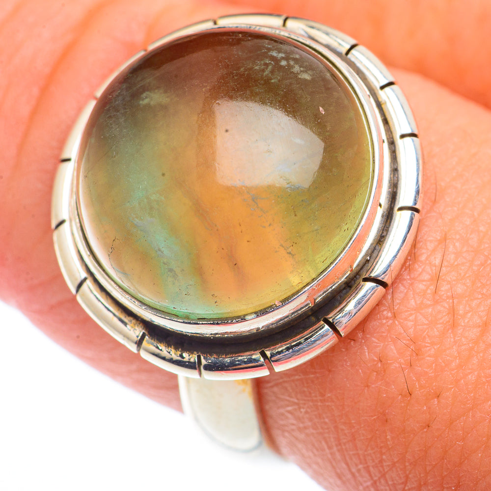 Green Fluorite Rings handcrafted by Anasilvercos - RING73483
