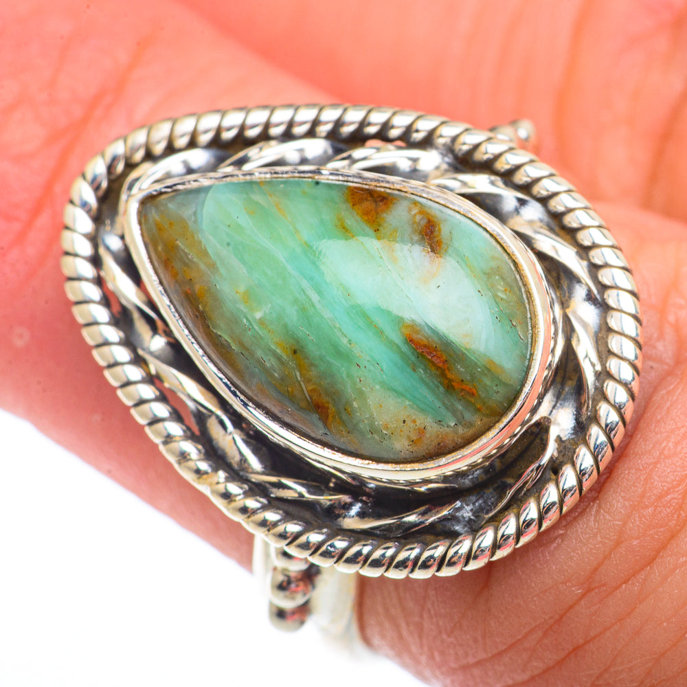 Peruvian Opal Rings handcrafted by Anasilvercos - RING73484